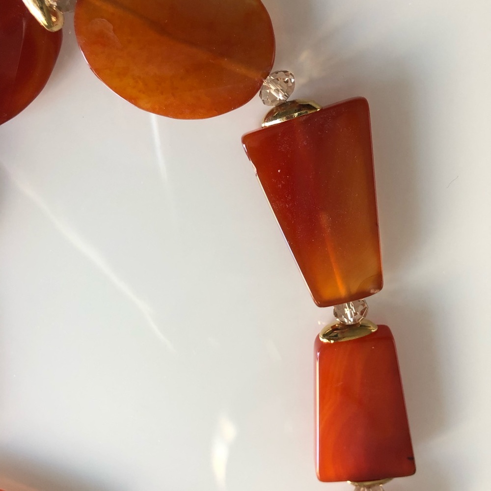 Gorgeous Amber Beaded Necklace 18” - Picture 4 of 4